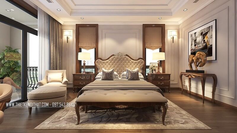 Giường ngủ gỗ óc chó tự nhiên Giường gỗ óc chó tự nhiên