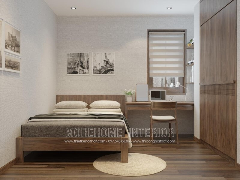 Giường ngủ gỗ óc chó tự nhiên Giường gỗ óc chó tự nhiên