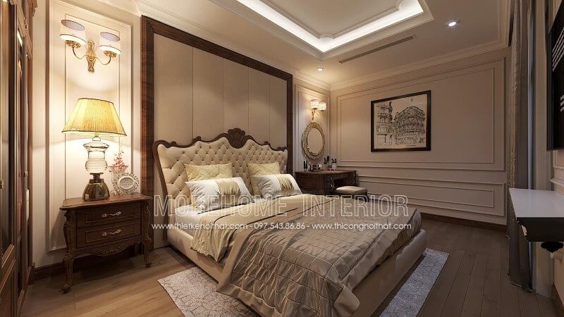 Mẫu táp đầu giường bằng gỗ óc chó kiểu dáng tân cổ điển này là một trong nhiều mẫu tủ đầu giường được khách hàng lựa chọn đặt sản xuất và thiết kế nhiều tại Morehome
